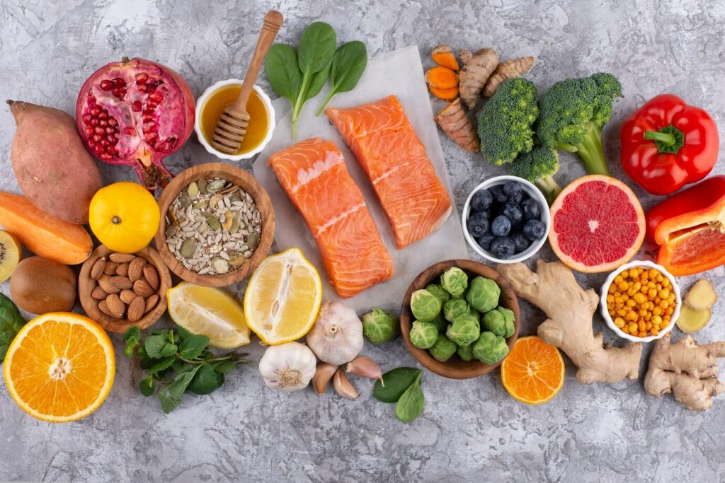 immunity boosting foods with vegetables and fish
